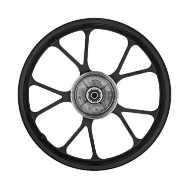 Imagem de Roda Traseira Liga Leve Titan 150 2004 A 2025 Titan 160 Start 150 160 Modelo V-Shape Preto Com Rolamentos Shiver