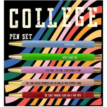 Imagem de 5 canetas engraçadas para show de , caneta personalizada com citações hilárias, canetas de uso diário hilárias, presentes de humor de escritório, tinta preta, ponta média de 1,0 mm (faculdade)