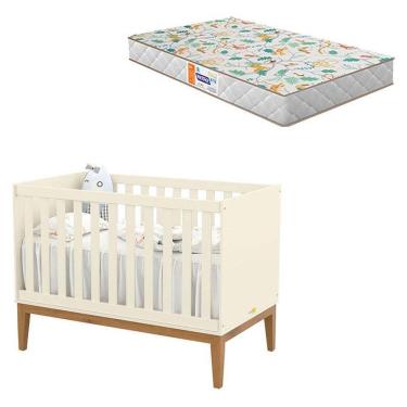 Imagem de Berço Americano Unique Off White Eco Wood Com Colchão Gazin - Matic