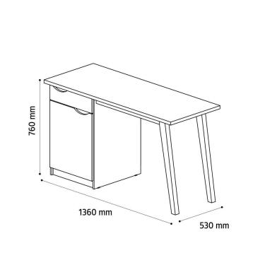 Imagem de Escrivaninha Prism Pequena Moderna Home Office Patrimar
