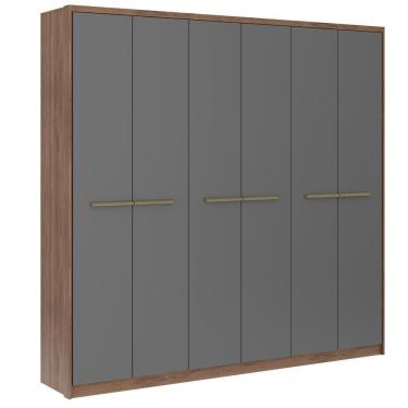 Imagem de Guarda Roupa Casal 6 Portas Belmont Carraro Freijó/titânio