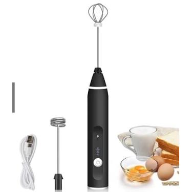 Imagem de Mini Mixer Portátil Misturador de Bebidas Batedor Espumador de Leite USB Recarregável Cozinha Cafe Ovo (Cor Aleatória)