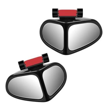 Imagem de CyperFair 2 peças de espelho de ponto cego de carro, espelho grande angular ajustável de 360 graus, auxiliar de vidro HD de campo grande dupla face para inversão gratuita, acessórios especulares à
