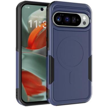 Imagem de Projetada para Google Pixel 10 Pro XL, capa 2 em 1 de grau militar, resistente, à prova de choque, capa protetora para celular Pixel 10 Pro XL (azul)