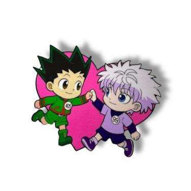 Imagem de Adesivo de vinil refletivo de anime Hunter x Hunter – Adesivo Gon Killua estilo mangá japonês | À prova d'água resistente a UV Drift janela de carro JDM decoração anime (Forever)