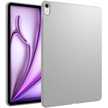 Imagem de WOGROO Capa para iPad Air de 13 polegadas (M3/M2-2025/2024)/iPad Pro 12,9 polegadas 3ª geração 2018, capa protetora de TPU macio de design fino para tablet iPad Air de 13 polegadas, cinza