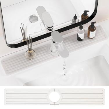 Imagem de Ottkids Tapete de torneira para pia de cozinha - protetor de respingos de água para pia de absorção de água, tapete de torneira de pia de cozinha de secagem rápida, bandeja de secagem de pedra de