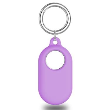 Imagem de Tyanuzz Capa Smart Tag 2 compatível com Samsung Smarttag2, capa protetora de silicone para Samsung Galaxy Smart Tag 2 com chaveiro, suporte antiperda para rastreador GPS para chaves, animais de