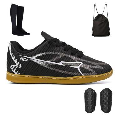 Imagem de Kit Infantil Futebol de Salão com Chuteira Macia + Mochila + Meião e Caneleira-Masculino