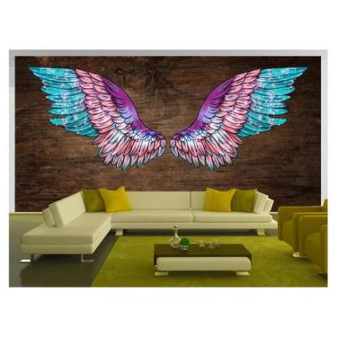 Imagem de Papel De Parede 3D Arte Asas Selfie Insta Cores 3,5M Tra247 - Você Dec