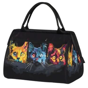 Imagem de Bolsa pequena para o fim de semana para mulheres, homens, praia, palavra, litoral, dobrável, bolsa de viagem, Cor: 33, 15.2*8.3*11.6 inch, Moderno