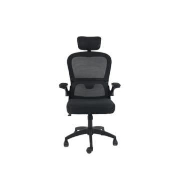 Imagem de Cadeira Executiva Ergonômica com Encosto Mesh - Base Reforçada Regulagem de Altura e Apoio de Cabeça(Preto)
