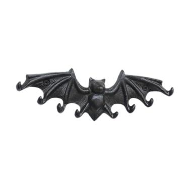 Imagem de IEUDNS Gancho de ferro fundido em formato de morcego, ornamento decorativo para pendurar roupas, bolsas, chaves e toalhas.