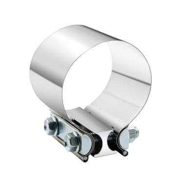 Imagem de Braçadeira de exaustão de 7,6 cm, 3 polegadas, acoplador de manga de braçadeira de junção de extremidade de aço inoxidável, 7,6 cm para tubos de escape, silenciadores e conversores catalíticos (1 peça