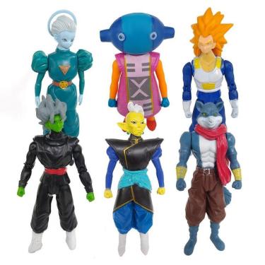 Imagem de Kit Conjunto 6 Boneco Vegeta Ssj3 Dragon Ball Super 15Cm