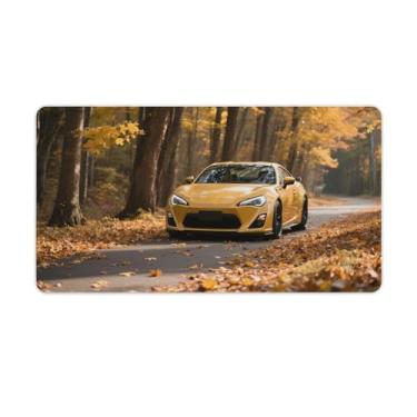 Imagem de HouLaiZhe JDM Tapetes de mesa de carro JDM Car Gt86 Folhas caídas Floresta Gaming Mouse pads de mesa grandes para teclado de mesa tapete de computador 40 x 75 cm
