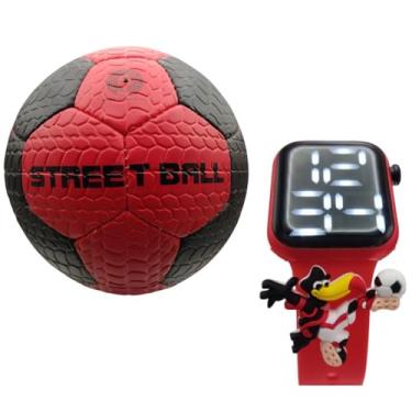 Imagem de Kit Flamengo Bola Futebol Sintética Relógio Infantil Mengo 5