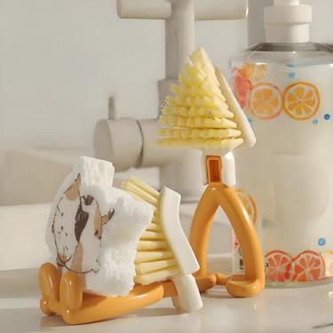 Imagem de Escova de limpeza triangular dobrável, escova multiuso para limpeza de cozinha, pia, ralo e banheiro