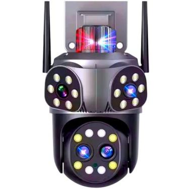 Imagem de Câmera 4 lente WiFi 10X Zoom HD 4K com Alarme Integrado Detecção Human