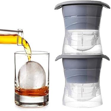 Imagem de Forma esferica para gelo, para drinks, feita com silicone, reutilizavel, gigante