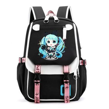 Imagem de Mochila escolar Miku Girl Anime Schoolbag 29x16x46cm