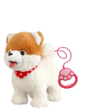 Imagem de Cachorrinho de Pelúcia Interativo que Anda e Late – Brinquedo Realista Infantil com Controle em Formato de Patinha (Caramelo)