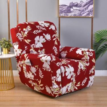 Imagem de Capa reclinável impressa, capas de cadeira, protetor de móveis, jacquard, respirável e durável, leve e lavável, para reunião de família - Tipo 25||Meio círculo único 65-90 cm