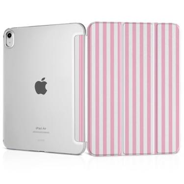 Imagem de MEEgoodo Capa para iPad Air 11 polegadas M3 (2025)/M2 (2024), capa para iPad Air 5ª/4ª geração 11 polegadas 2022 2020, capa para tablet com textura de seda e capa traseira transparente para PC