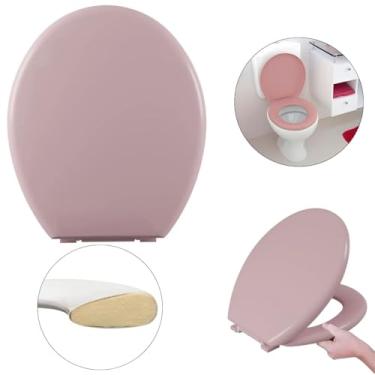 Imagem de Assento Vaso Sanitário Tampa Oval Almofadado | Astra - Rosa