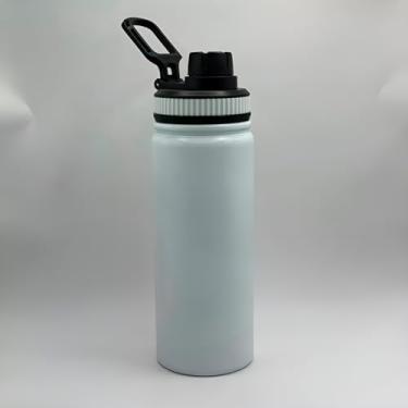 Imagem de Garrafa Térmica de Aço Inoxidável, 800ml, Isolamento Térmico, Tampa Antivazamento, Livre de BPA, Design Ergonômico (Branco)