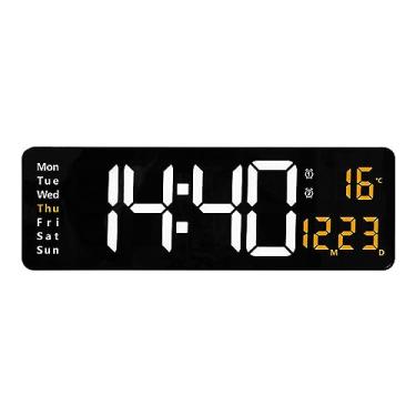 Imagem de Jectse Grande Relógio de Parede Digital, Display LED Com Função de Contagem Regressiva de Temporizador de Controle Remoto, Mostra Hora, Data, Temperatura, Dia, para Sala de Aula de (#2)