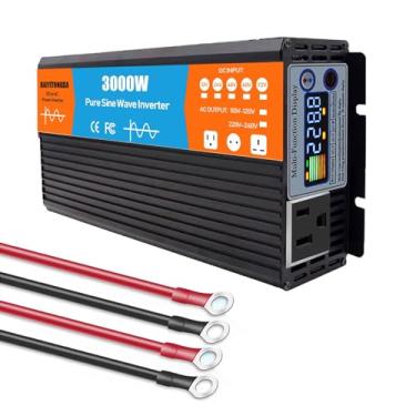 Imagem de 3000W DC 12V/24V/48V/60V/72V O onda senoidal pura do inversor de onda de onda sengrado Fase dividida DC DC SAÍDA CA 120V/240V Baixa frequência Conversor de inversor de energia solar,48V to 220V