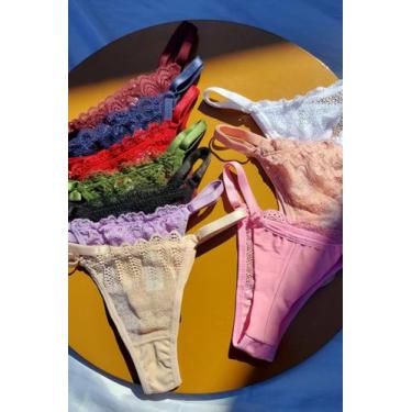 Imagem de Calcinha String com Regulagem Fio Dental com Renda. - - Droppfy, G