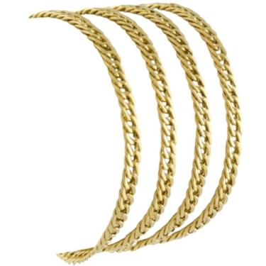 Imagem de Corrente Feminina Grumet Dupla Ouro 18K 750 Oca 40 cm Aparência Robusta Leve com Certificado