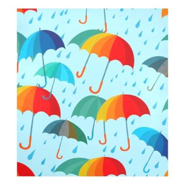 Imagem de Guarda-chuvas azul claro decoração de cozinha para casa decoração de eletrodomésticos de cozinha 58 cm L x 66 cm A