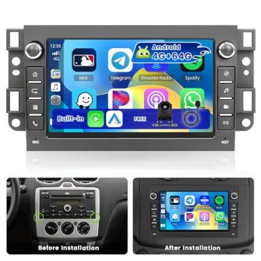 Imagem de [4+64G] Estéreo automotivo 2 Din Android 15 para Chevy Epica/Captiva/Matiz/Spark/Joy/Aveo/Tosca/Lova/Kalos, rádio Hikity com tela sensível ao toque de 17,8 cm, sem fio, Carplay, Android, automático