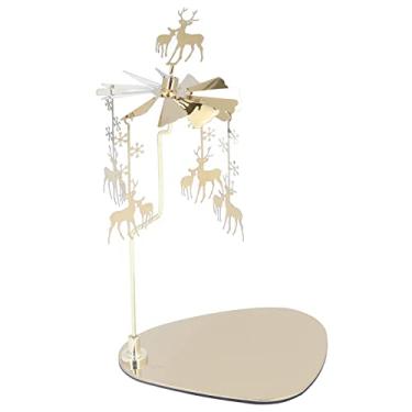 Imagem de GLOGLOW Outros Itens Decorativos Aço Inoxidável, Design de Carrilhão de, Bandeja de 5,1 X 4,1 pol., Altura do Suporte de 7, pol., para Suporte de Vela Giratório de Decoração de Casa Romântica, Nan