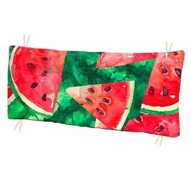 Imagem de Almofada Futon Grande 110x35 cm Estampada para Banco e Cadeira Almofada Decorativa Moderna para Sala Varanda e Jardim (Melancia)