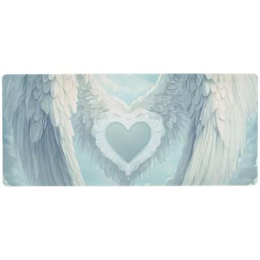 Imagem de White Wings Mouse pad branco controle de precisão para jogos, mousepad grande para jogos, 80 x 40 cm, mouse pads para jogos