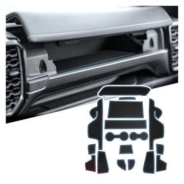 Imagem de OGGUYME Tapete de ranhura para porta de carro compatível com Ranger T9 2023 2024 2025 antiderrapante porta porta ranhura Pats Auto Ranger 2025 acessórios (azul)