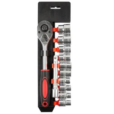 Imagem de Kit Soquetes Com Catraca 1/2 Extensão 12 Peças Profissional - Eda Prof