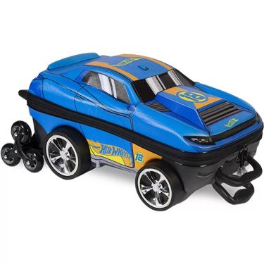 Imagem de Mochila com Rodinha 3D - Hot Wheels Muscle Azul - Diplomata