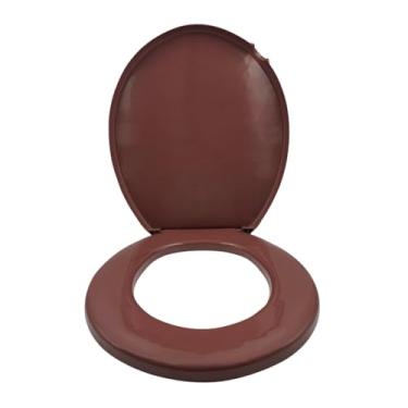 Imagem de Assento Sanitário Econômico Oval Universal | Tampa de Vaso Básica Injetada | Assento Sanitário Convencional(CARAMELO (INJETADO))