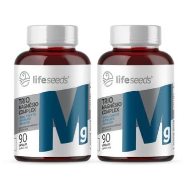 Imagem de Trio Magnésio Complex (Bisglicinato + Dimalato + Taurato) 350 mg - Alta Concentração - 2 Potes - 180 Cápsulas