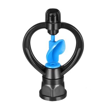 Imagem de uxcell Aspersor giratório borboleta, micro bocal de atomização de plástico para irrigação de jardim, 5 peças (azul)