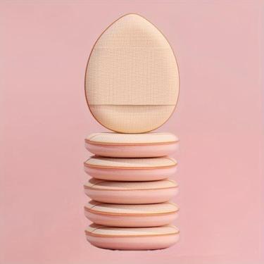 Imagem de Esponja de maquiagem em forma de pêra pacote com 3 mini sopro de gota de água sem fragrância para base, corretivo, pó molhado ou seco para viagem, natural, 3 peças