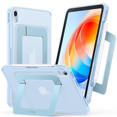 Imagem de TORRAS Capa para iPad Air de 11 polegadas (M3 2025, M2 2024), suporte ultra estável, vários ângulos de visualização ajustáveis, capa protetora com suporte para lápis, azul