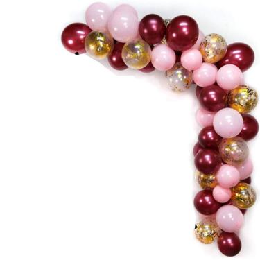 Imagem de Kit Wedding Balloon Arch Garland, 70 unidades de confeiteiro de látex cor de vinho