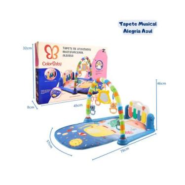 Imagem de Tapete de Atividades Musical com Piano Interativo e Móbiles para Bebê 