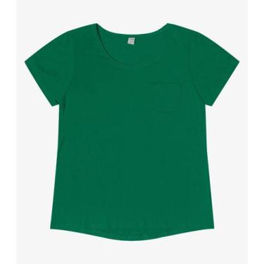 Imagem de Blusa Feminina Viscotorcion Com Bolso Rovitex Verde, GG, Verde
